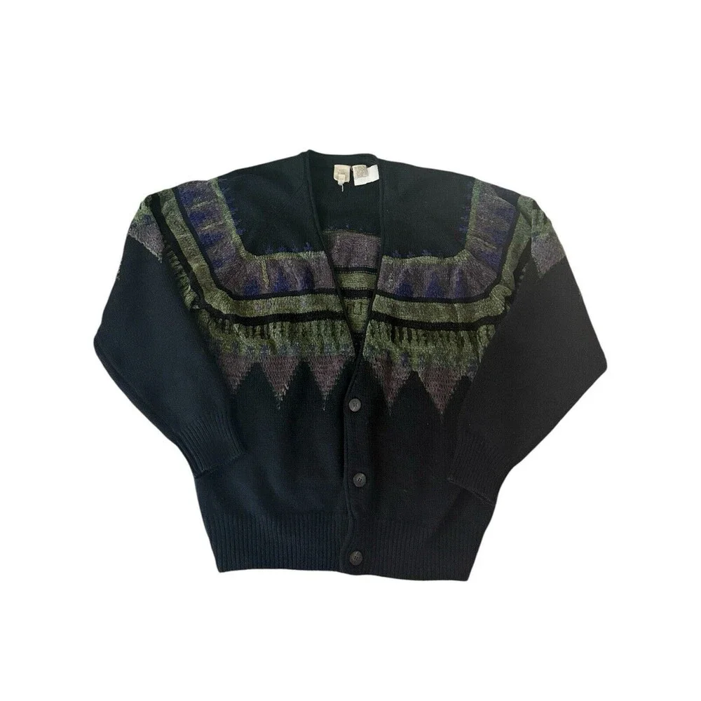 Bill Robin Son Mens M Wool Cardigan Boho Grandpacore Oversized Grunge Globincore